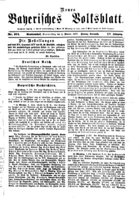 Neues bayerisches Volksblatt Donnerstag 4. Oktober 1877