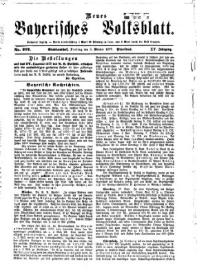 Neues bayerisches Volksblatt Freitag 5. Oktober 1877