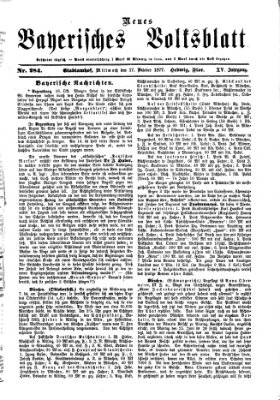 Neues bayerisches Volksblatt Mittwoch 17. Oktober 1877