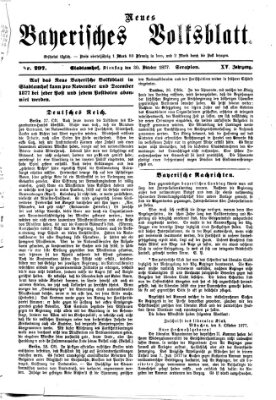 Neues bayerisches Volksblatt Dienstag 30. Oktober 1877