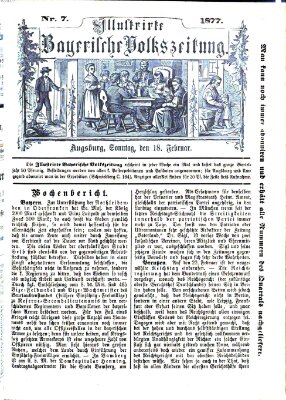 Illustrirte bayerische Volkszeitung Sonntag 18. Februar 1877