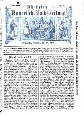 Illustrirte bayerische Volkszeitung Sonntag 19. August 1877