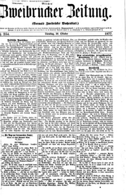 Zweibrücker Zeitung (Zweibrücker Wochenblatt) Dienstag 30. Oktober 1877