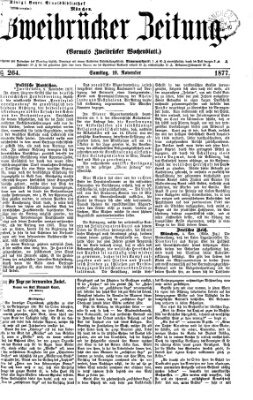 Zweibrücker Zeitung (Zweibrücker Wochenblatt) Samstag 10. November 1877