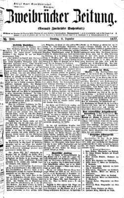 Zweibrücker Zeitung (Zweibrücker Wochenblatt) Dienstag 11. Dezember 1877