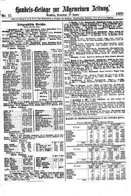 Allgemeine Zeitung. Handelsbeilage (Allgemeine Zeitung) Samstag 20. Januar 1877