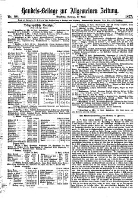 Allgemeine Zeitung. Handelsbeilage (Allgemeine Zeitung) Sonntag 15. April 1877