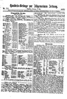 Allgemeine Zeitung. Handelsbeilage (Allgemeine Zeitung) Sonntag 13. Mai 1877