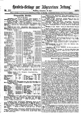 Allgemeine Zeitung. Handelsbeilage (Allgemeine Zeitung) Samstag 30. Juni 1877