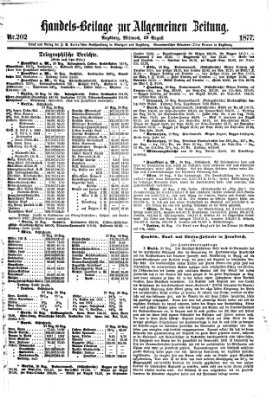 Allgemeine Zeitung. Handelsbeilage (Allgemeine Zeitung) Mittwoch 29. August 1877