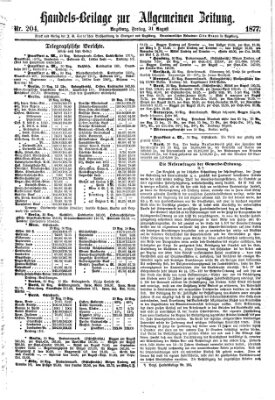 Allgemeine Zeitung. Handelsbeilage (Allgemeine Zeitung) Freitag 31. August 1877