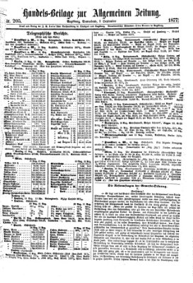 Allgemeine Zeitung. Handelsbeilage (Allgemeine Zeitung) Samstag 1. September 1877