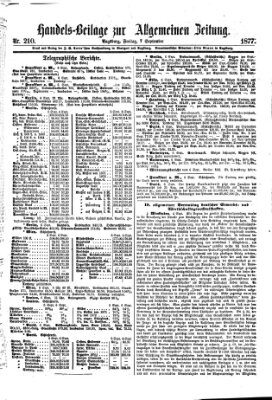 Allgemeine Zeitung. Handelsbeilage (Allgemeine Zeitung) Freitag 7. September 1877