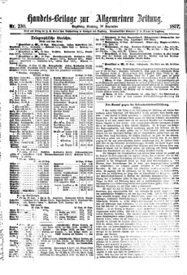 Allgemeine Zeitung. Handelsbeilage (Allgemeine Zeitung) Sonntag 30. September 1877