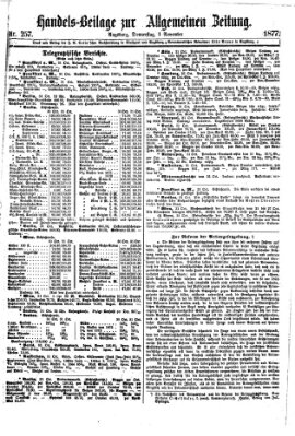 Allgemeine Zeitung. Handelsbeilage (Allgemeine Zeitung) Donnerstag 1. November 1877