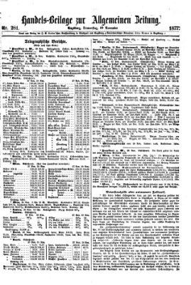 Allgemeine Zeitung. Handelsbeilage (Allgemeine Zeitung) Donnerstag 29. November 1877