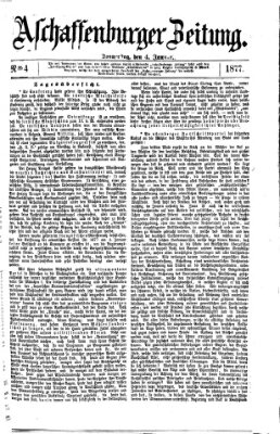 Aschaffenburger Zeitung Donnerstag 4. Januar 1877