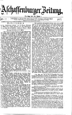 Aschaffenburger Zeitung Freitag 19. Januar 1877