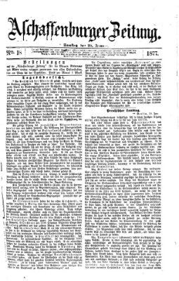 Aschaffenburger Zeitung Samstag 20. Januar 1877