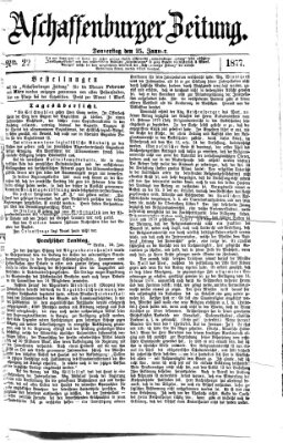 Aschaffenburger Zeitung Donnerstag 25. Januar 1877