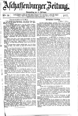 Aschaffenburger Zeitung Donnerstag 8. Februar 1877