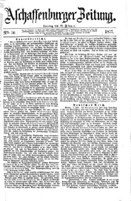 Aschaffenburger Zeitung Samstag 10. Februar 1877