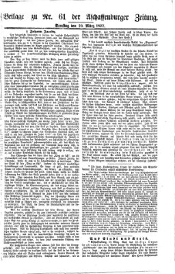 Aschaffenburger Zeitung Samstag 10. März 1877