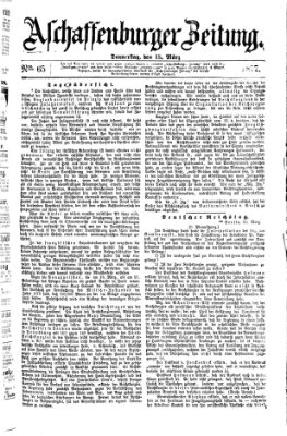 Aschaffenburger Zeitung Donnerstag 15. März 1877