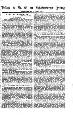 Aschaffenburger Zeitung Donnerstag 15. März 1877