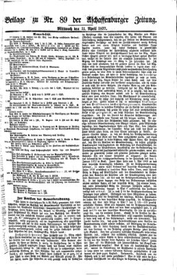 Aschaffenburger Zeitung Mittwoch 11. April 1877