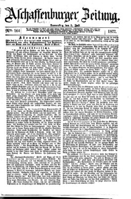 Aschaffenburger Zeitung Donnerstag 5. Juli 1877