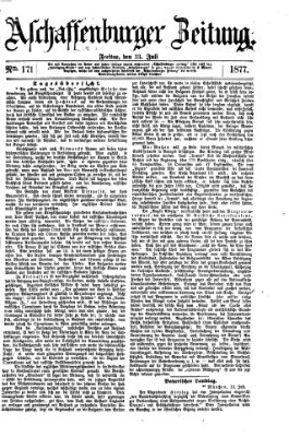 Aschaffenburger Zeitung Freitag 13. Juli 1877