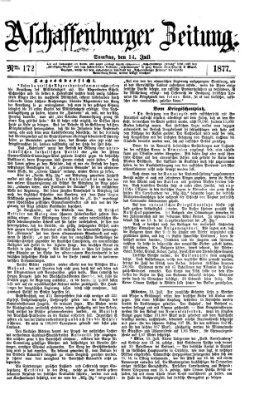 Aschaffenburger Zeitung Samstag 14. Juli 1877