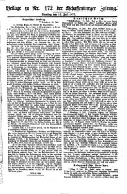 Aschaffenburger Zeitung Samstag 14. Juli 1877