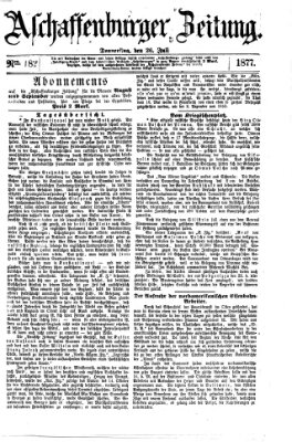 Aschaffenburger Zeitung Donnerstag 26. Juli 1877