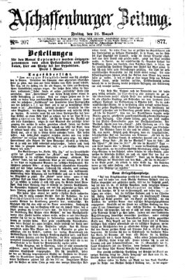 Aschaffenburger Zeitung Freitag 24. August 1877