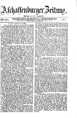 Aschaffenburger Zeitung Freitag 14. September 1877