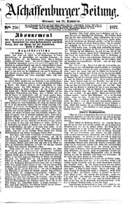 Aschaffenburger Zeitung Mittwoch 26. September 1877