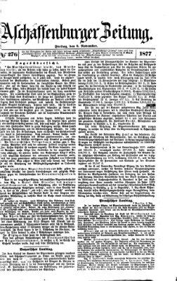 Aschaffenburger Zeitung Freitag 9. November 1877