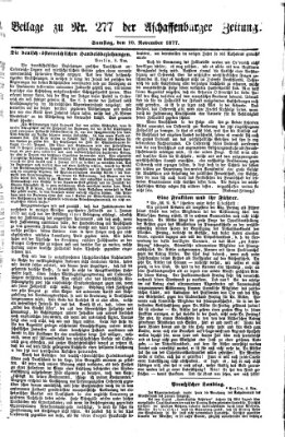 Aschaffenburger Zeitung Samstag 10. November 1877