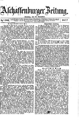 Aschaffenburger Zeitung Dienstag 20. November 1877