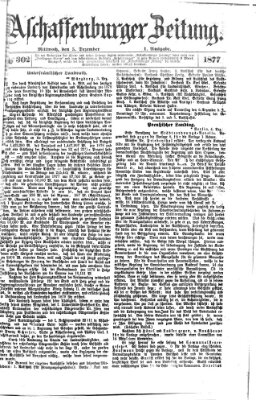 Aschaffenburger Zeitung Mittwoch 5. Dezember 1877