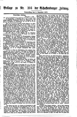 Aschaffenburger Zeitung Donnerstag 6. Dezember 1877