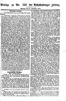 Aschaffenburger Zeitung Montag 31. Dezember 1877