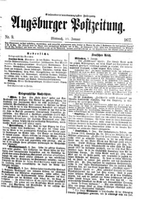 Augsburger Postzeitung Mittwoch 10. Januar 1877