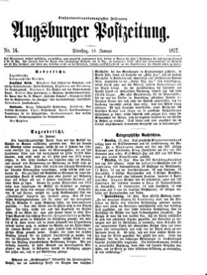 Augsburger Postzeitung Dienstag 16. Januar 1877