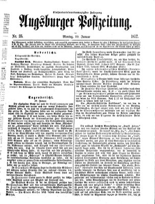 Augsburger Postzeitung Montag 29. Januar 1877