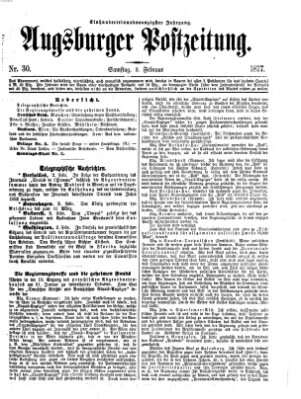 Augsburger Postzeitung Samstag 3. Februar 1877