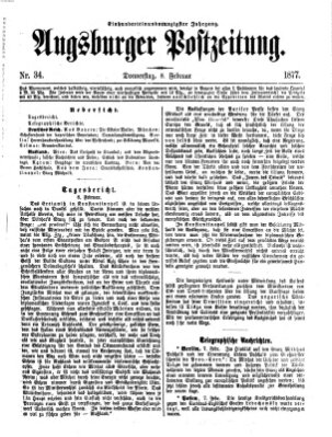 Augsburger Postzeitung Donnerstag 8. Februar 1877