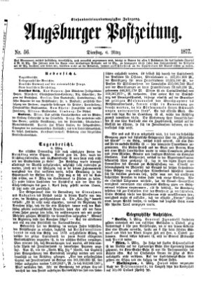 Augsburger Postzeitung Dienstag 6. März 1877